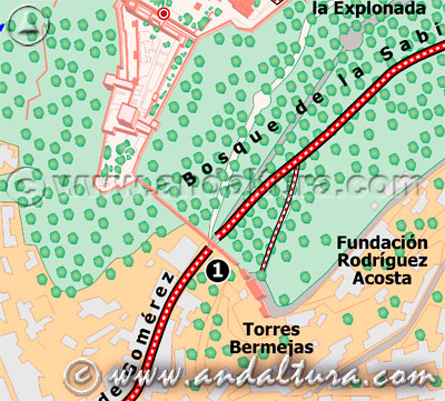 Cómo llegar a la Alhambra a pie por la Cuesta Gomérez y el Paseo de la derecha